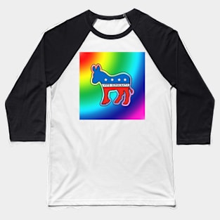 VOTE DEMOCRATIC - DEMOCRAT DONKEY MASCOT EQUALITY LGBT Baseball T-Shirt